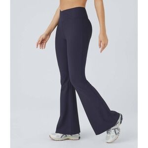 Halara Patitoff Flow Pet Hair Resistant Crossover High Waisted Ribbed Leggings S